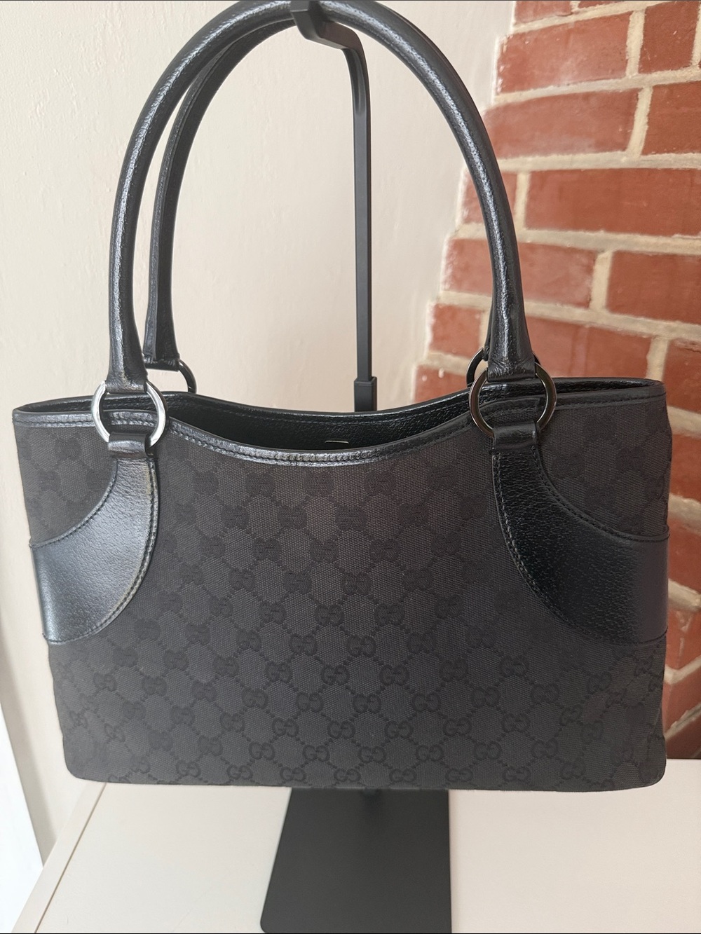 Authentic Gucci Black Monogram Tote